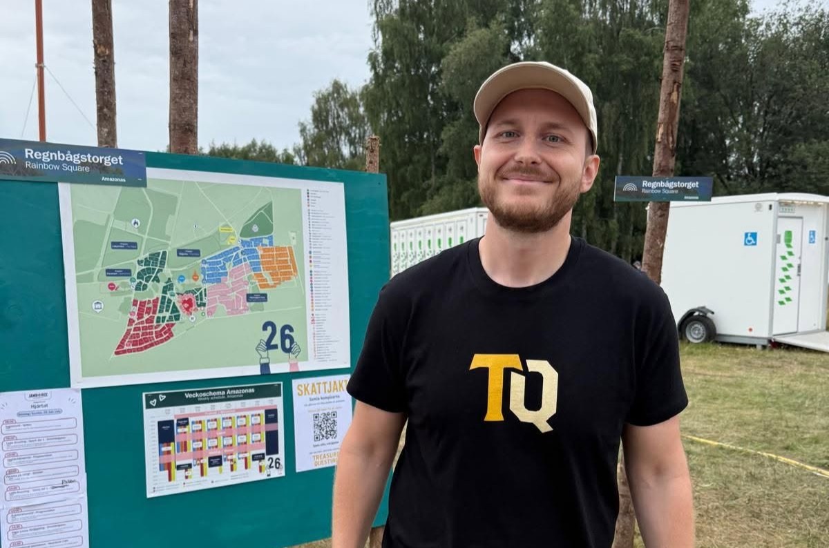 Skaberen af TreasureQuesting udendørs